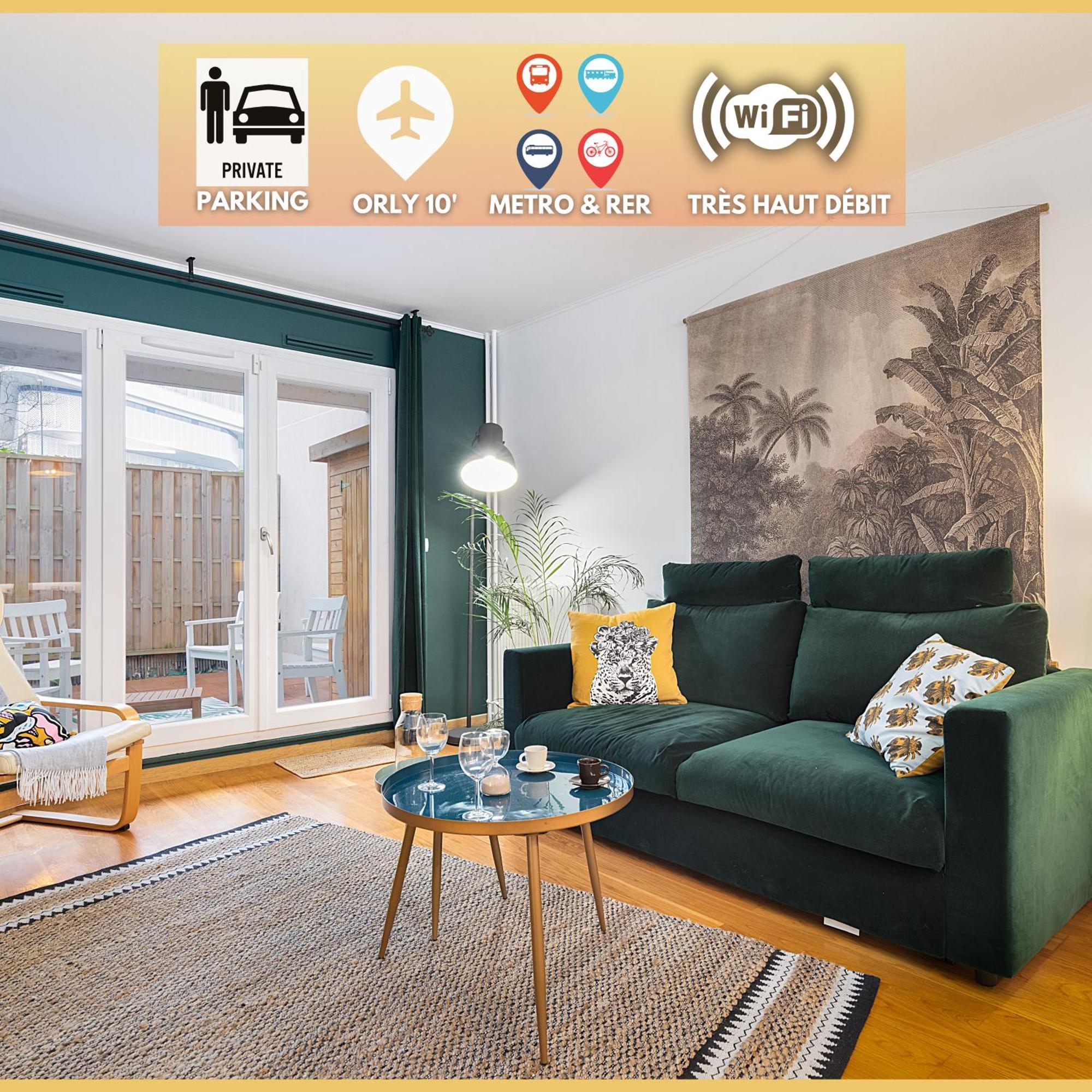 Apartament Cosy'N Paris - Parking Secure - Metro 14 - Wifi - Terrace - Premium Bedding Gentilly Zewnętrze zdjęcie
