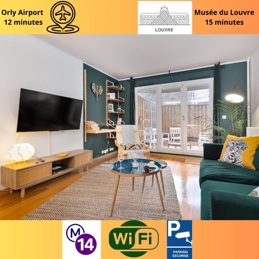 Apartament Cosy'N Paris - Parking Secure - Metro 14 - Wifi - Terrace - Premium Bedding Gentilly Zewnętrze zdjęcie